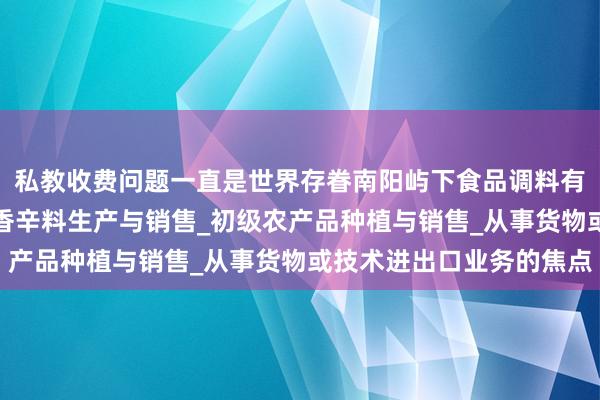 私教收费问题一直是世界存眷南阳屿下食品调料有限公司_固态调味料_香辛料生产与销售_初级农产品种植与销售_从事货物或技术进出口业务的焦点