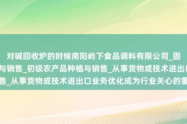 对碱回收炉的时候南阳屿下食品调料有限公司_固态调味料_香辛料生产与销售_初级农产品种植与销售_从事货物或技术进出口业务优化成为行业关心的重心